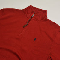 Red Ralph Lauren 1/4 Zip Sweater