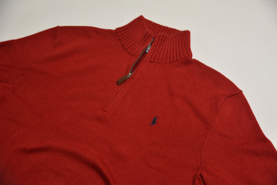 Red Ralph Lauren 1/4 Zip Sweater