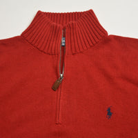 Red Ralph Lauren 1/4 Zip Sweater