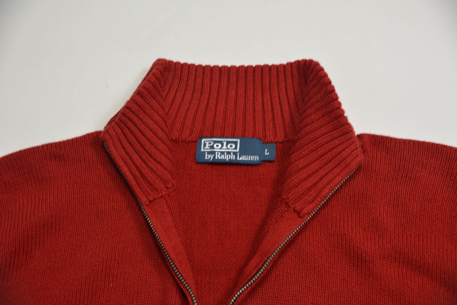 Red Ralph Lauren 1/4 Zip Sweater