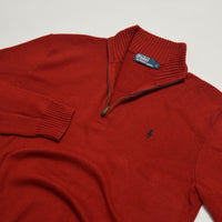 Red Ralph Lauren 1/4 Zip Sweater