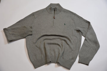 Grey Ralph Lauren 1/4 Zip Sweater