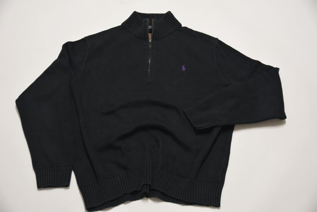 Black Ralph Lauren 1/4 Zip Sweater