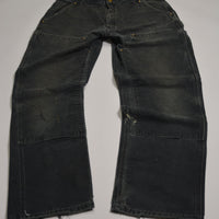 Washed Black Carhartt Double Knee