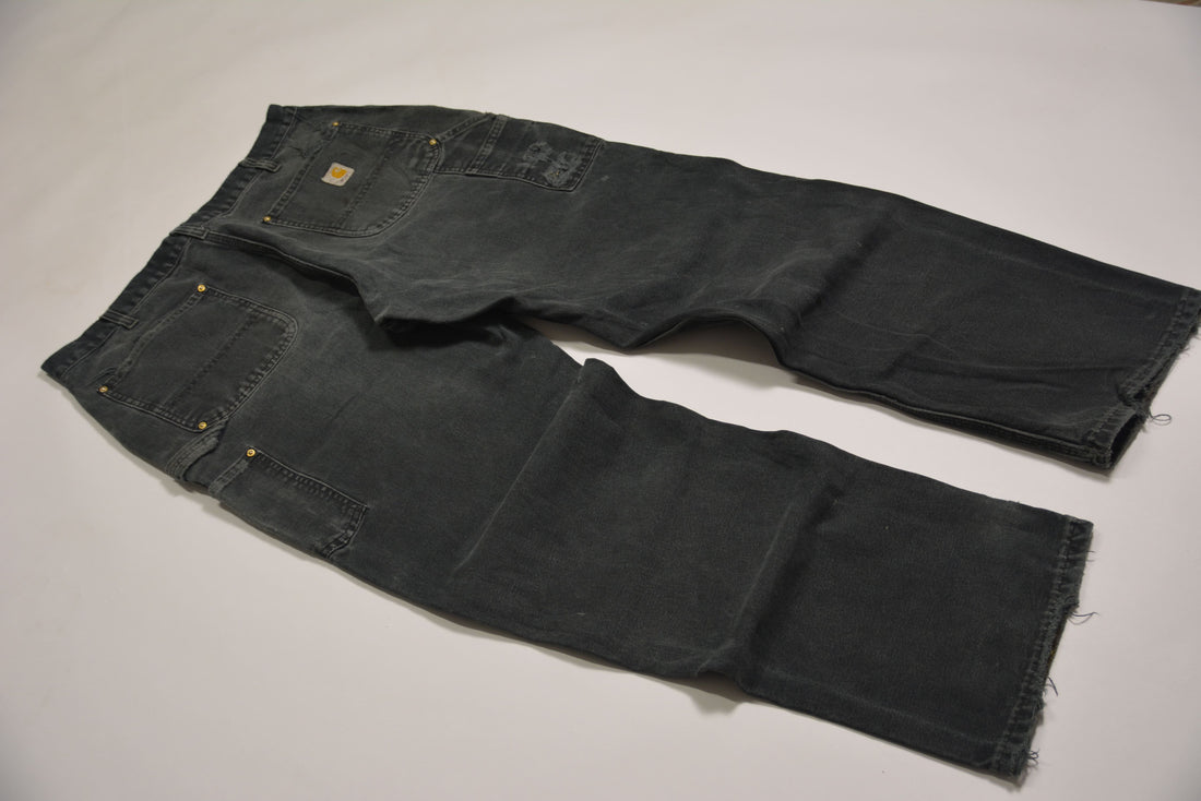 Washed Black Carhartt Double Knee