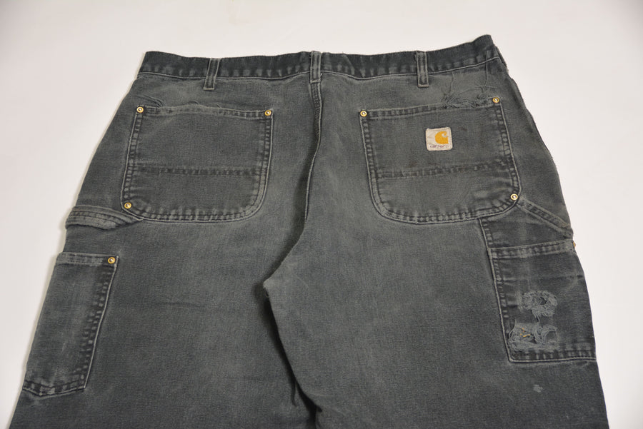 Washed Black Carhartt Double Knee