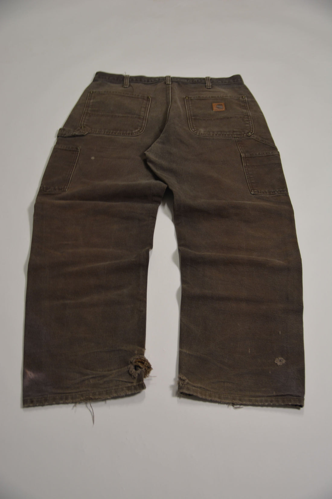 Distressed Washed Brown Carhartt Double Knee