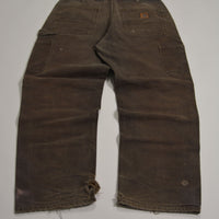 Distressed Washed Brown Carhartt Double Knee