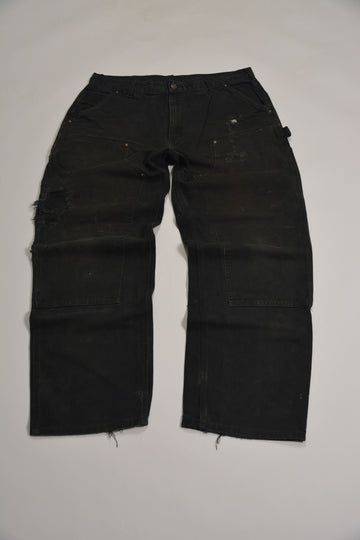 Washed Black Carhartt Double Knee