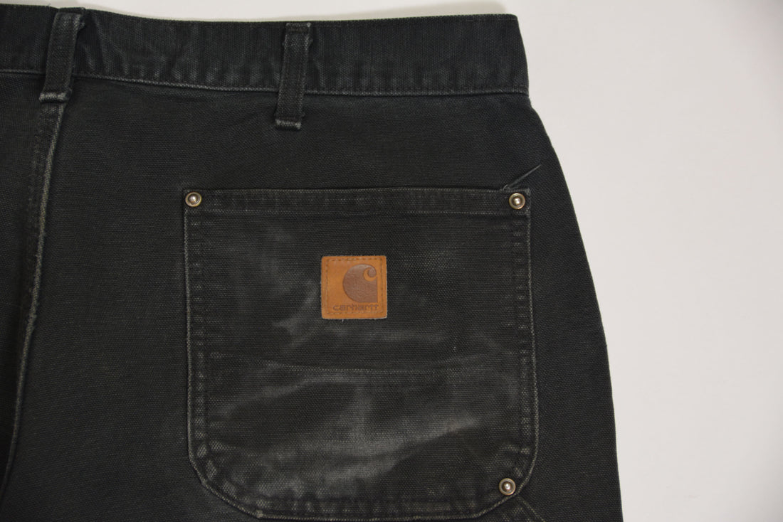 Washed Black Carhartt Double Knee