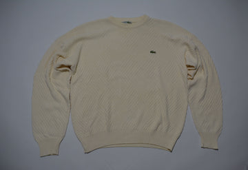 Creme Lacoste Knit Sweater