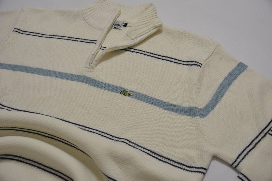 Lacoste Vintage Cream 1/4 Zip Sweater