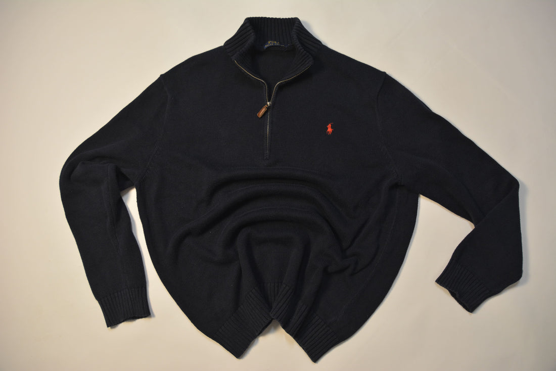 Black Ralph Lauren 1/4 Zip Sweater