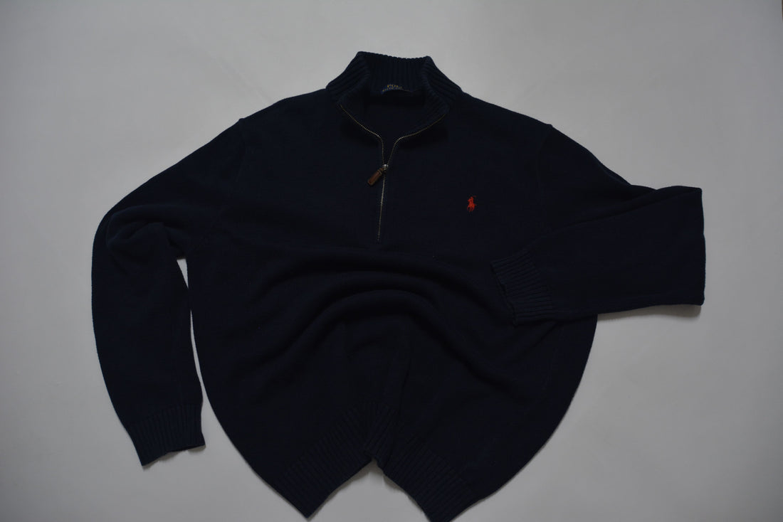 Black Ralph Lauren 1/4 Zip Sweater