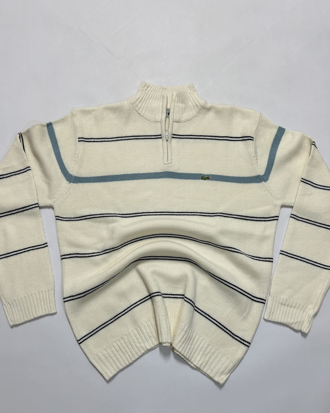 Lacoste Vintage Cream 1/4 Zip Sweater