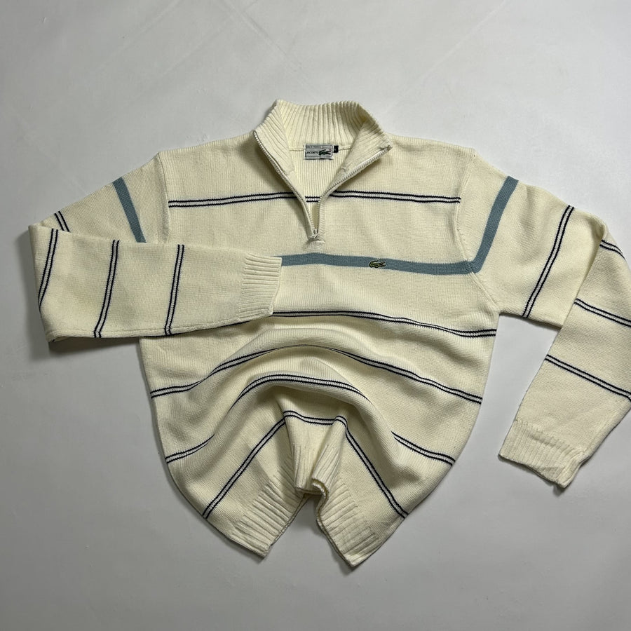 Lacoste Vintage Cream 1/4 Zip Sweater