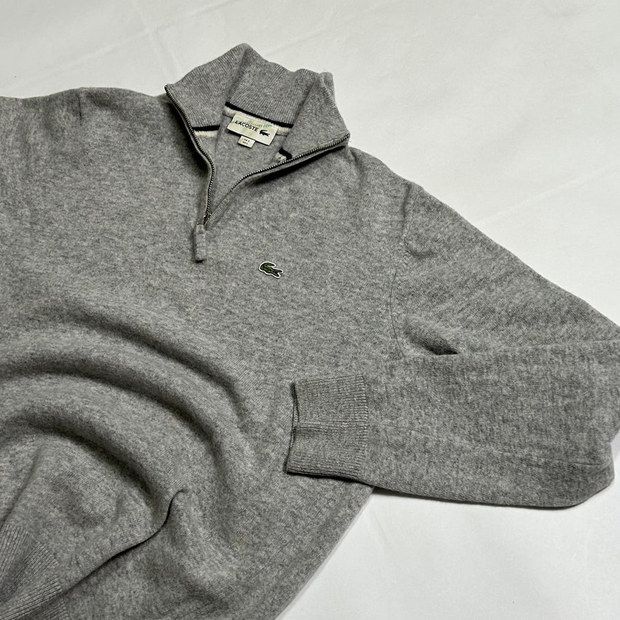 Grey Lacoste 1/4 Zip Sweater