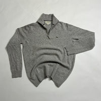 Grey Lacoste 1/4 Zip Sweater